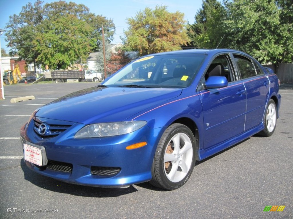 2005 MAZDA6 s Sport Hatchback - Lapis Blue Metallic / Black photo #2