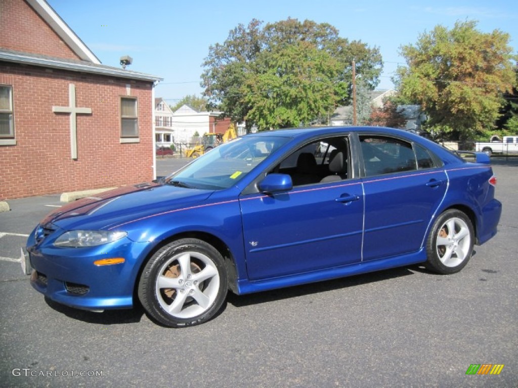 2005 MAZDA6 s Sport Hatchback - Lapis Blue Metallic / Black photo #3