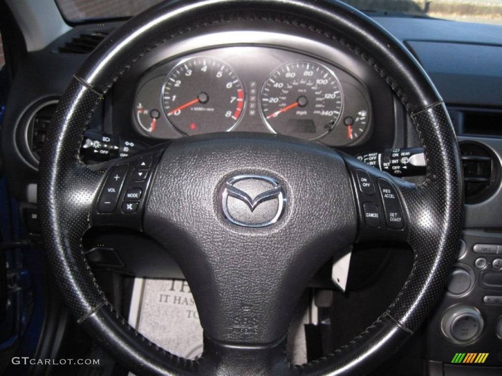 2005 MAZDA6 s Sport Hatchback - Lapis Blue Metallic / Black photo #21