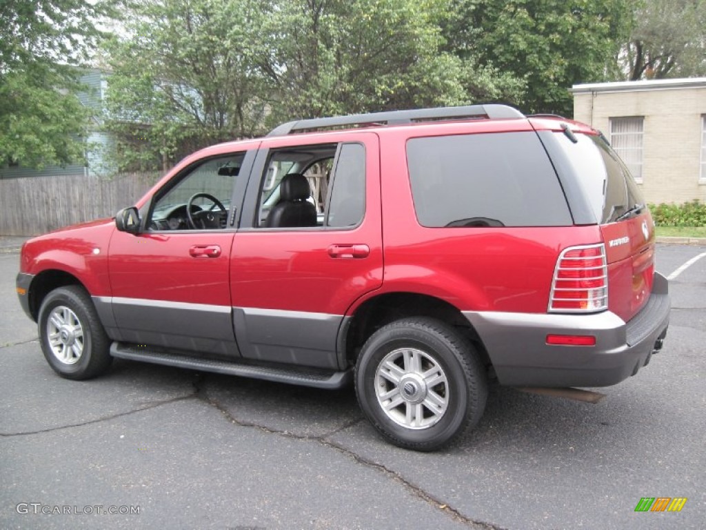 2005 Mountaineer V6 AWD - Vivid Red Metallic / Midnight Grey photo #4