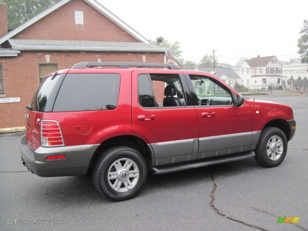 2005 Mountaineer V6 AWD - Vivid Red Metallic / Midnight Grey photo #8