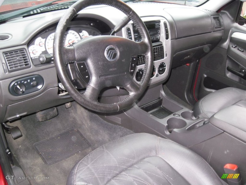 2005 Mountaineer V6 AWD - Vivid Red Metallic / Midnight Grey photo #15