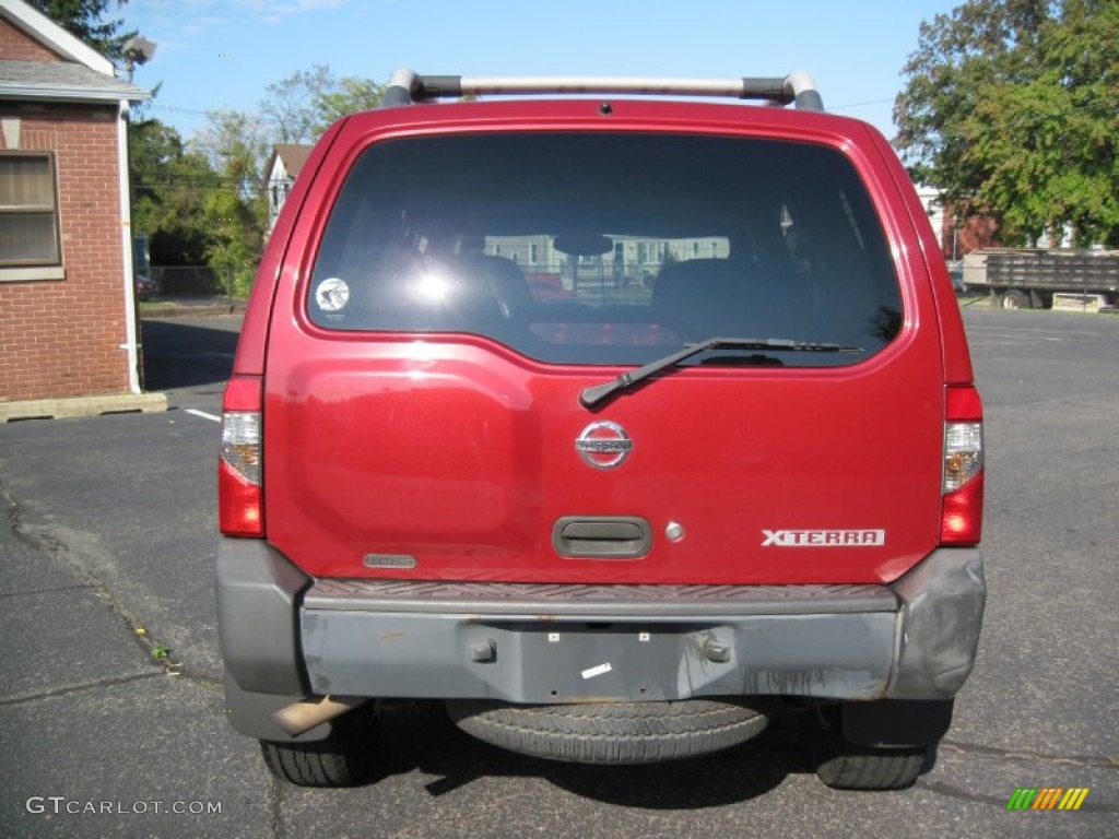 2004 Xterra XE 4x4 - Thermal Red Metallic / Charcoal photo #6