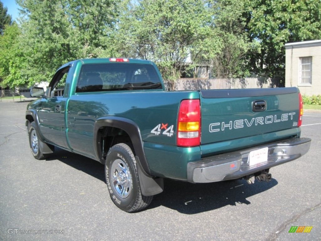 2000 Silverado 1500 LS Regular Cab 4x4 - Meadow Green Metallic / Graphite photo #5