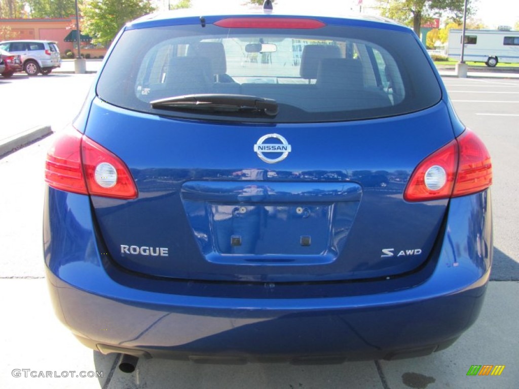 2008 Rogue S AWD - Indigo Blue Metallic / Gray photo #12
