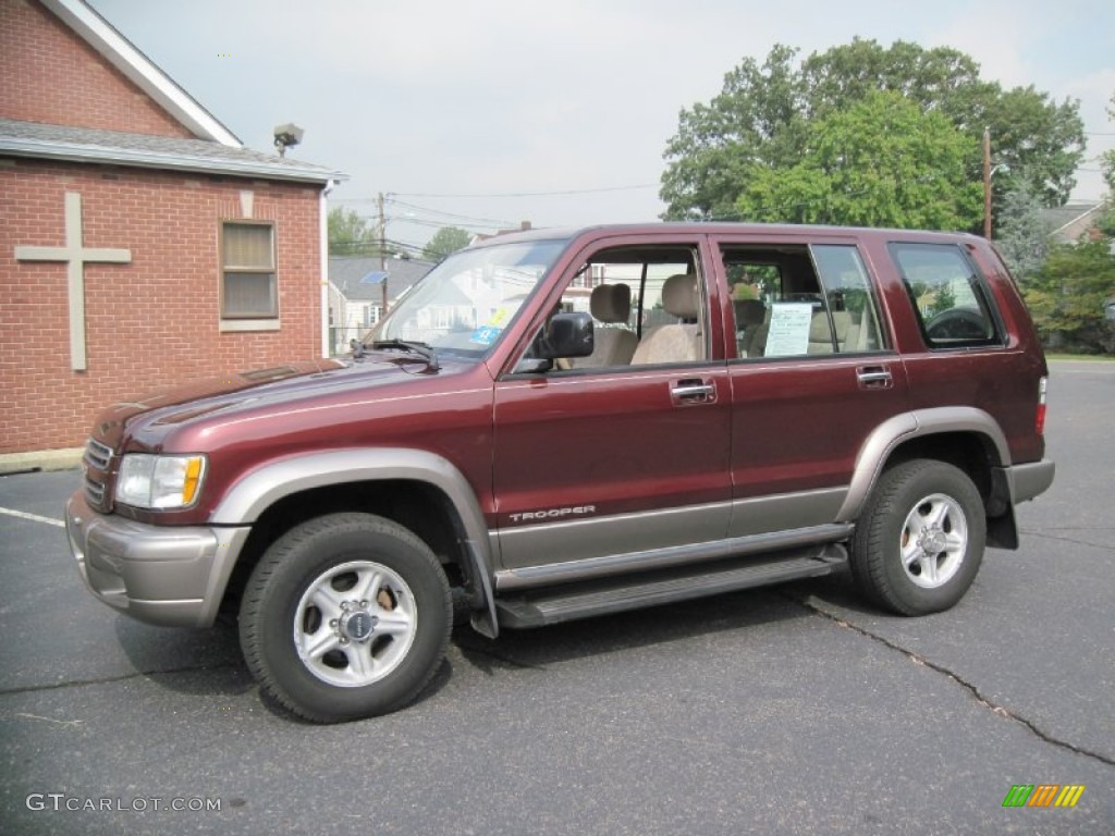 2000 Trooper S 4x4 - Foxfire Red / Beige photo #1