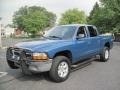 2004 Atlantic Blue Pearl Dodge Dakota SLT Quad Cab 4x4  photo #2