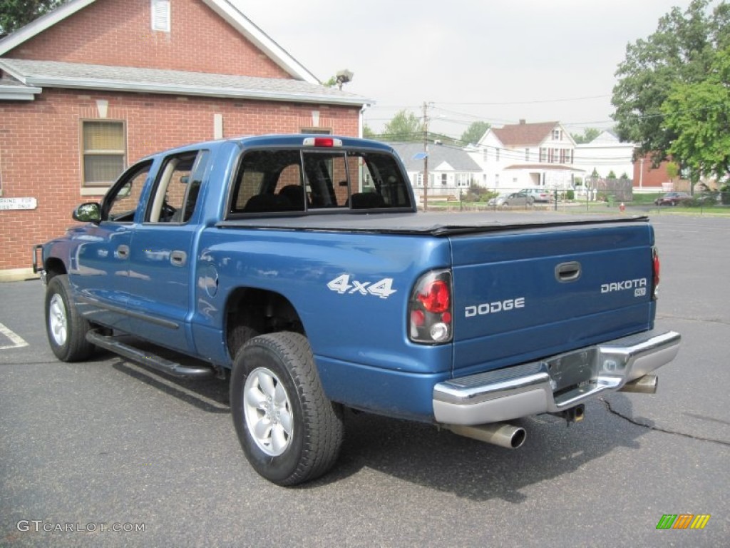 2004 Dakota SLT Quad Cab 4x4 - Atlantic Blue Pearl / Dark Slate Gray photo #5