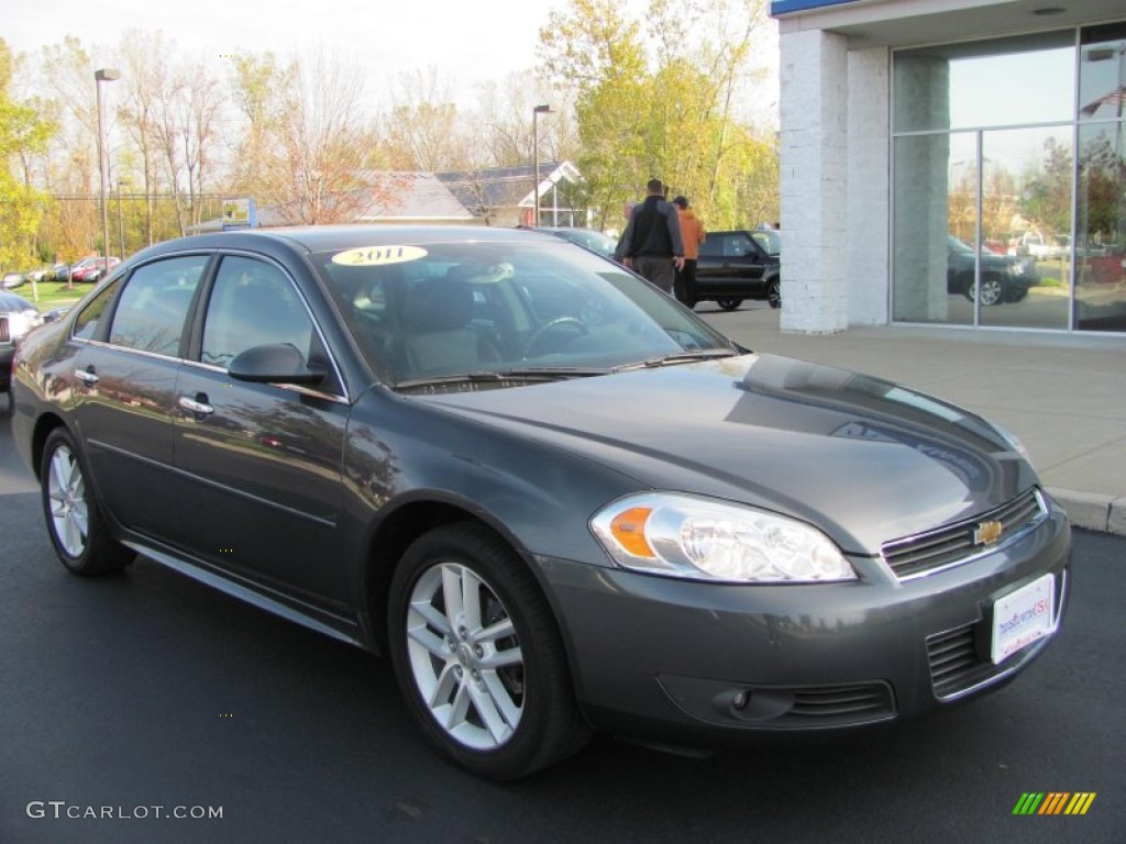 2011 Impala LTZ - Cyber Gray Metallic / Ebony photo #23