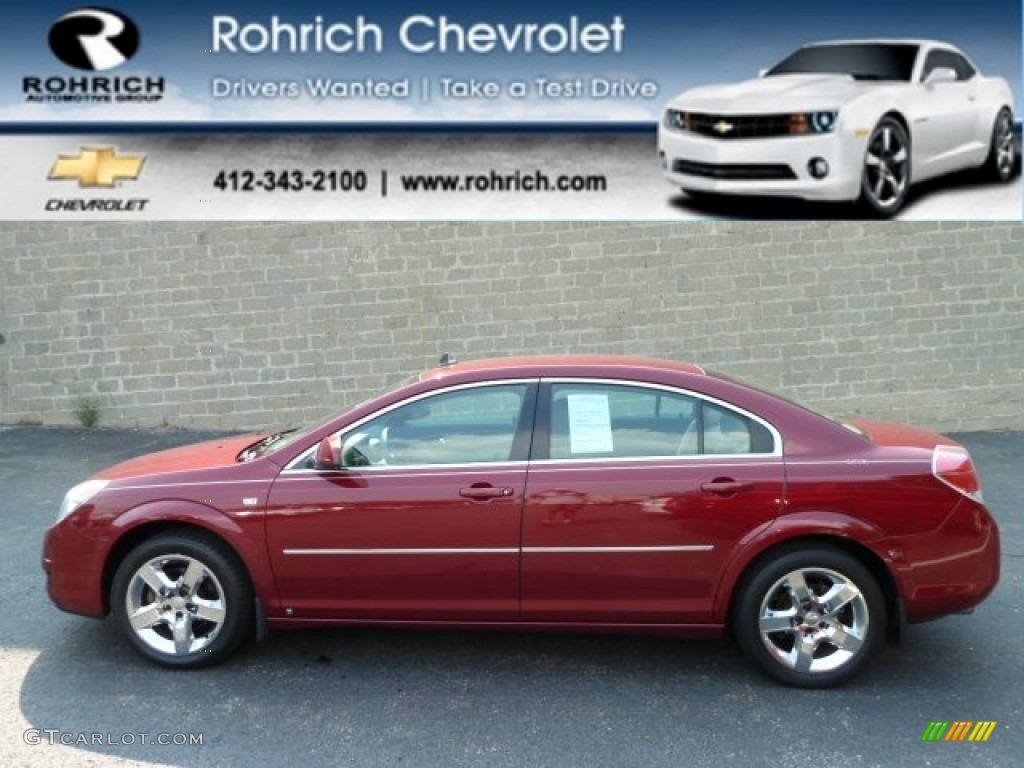 2008 Aura XE - Red Jewel / Tan photo #1