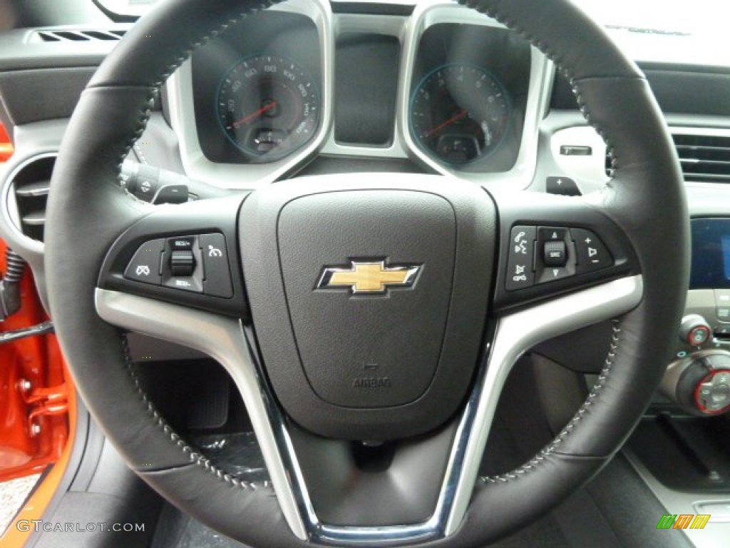 2012 Chevrolet Camaro LT Coupe Black Steering Wheel Photo #56640471