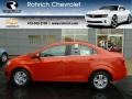 2012 Inferno Orange Metallic Chevrolet Sonic LT Sedan  photo #1