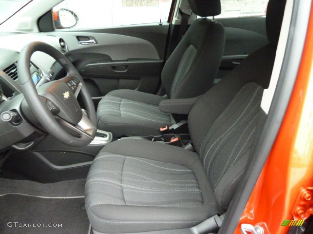 Jet Black/Dark Titanium Interior 2012 Chevrolet Sonic LT Sedan Photo #56640747