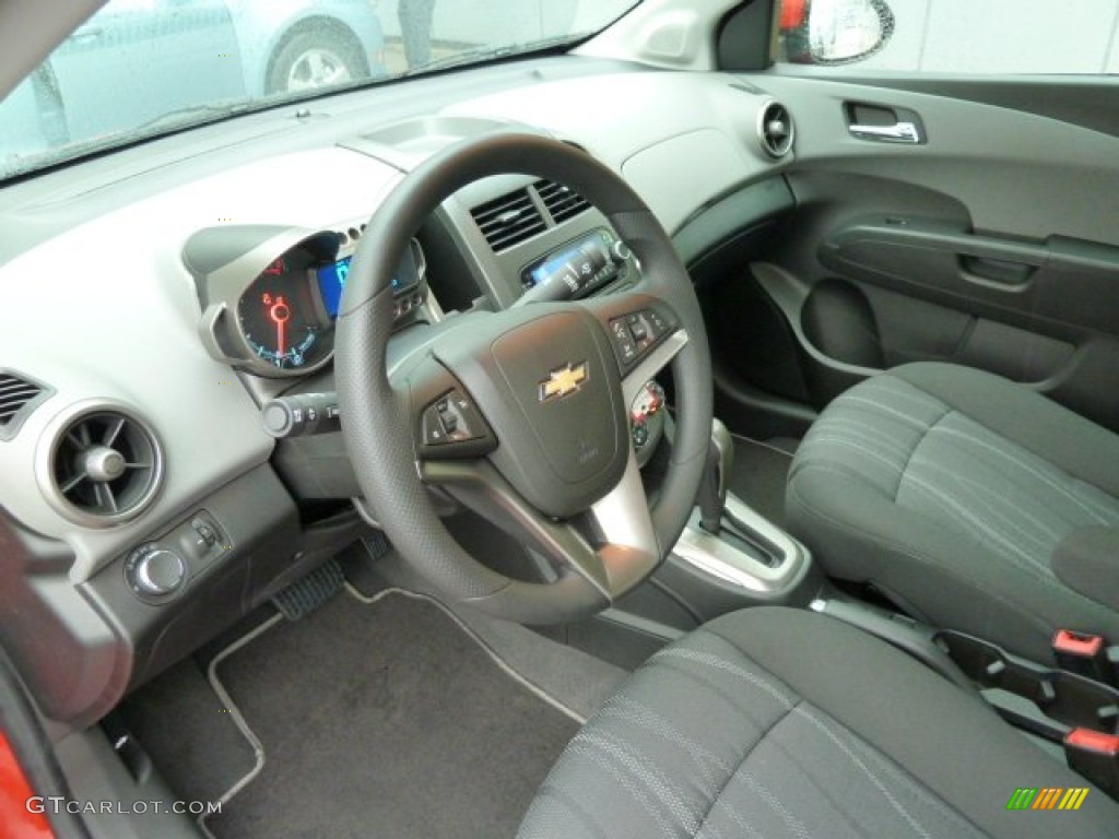 Jet Black/Dark Titanium Interior 2012 Chevrolet Sonic LT Sedan Photo #56640780