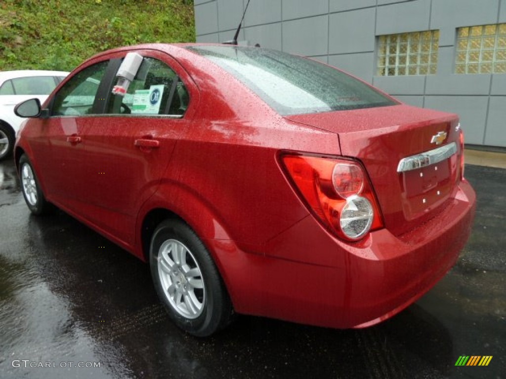 Crystal Red Tintcoat 2012 Chevrolet Sonic LT Sedan Exterior Photo #56640843