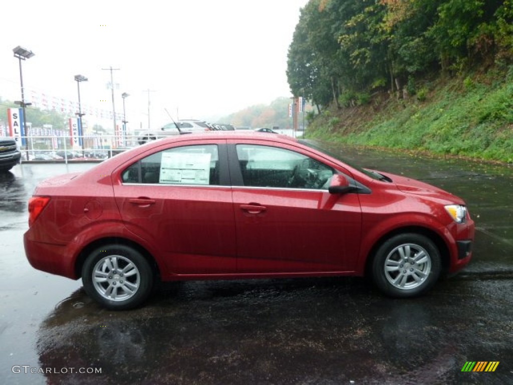 Crystal Red Tintcoat 2012 Chevrolet Sonic LT Sedan Exterior Photo #56640883