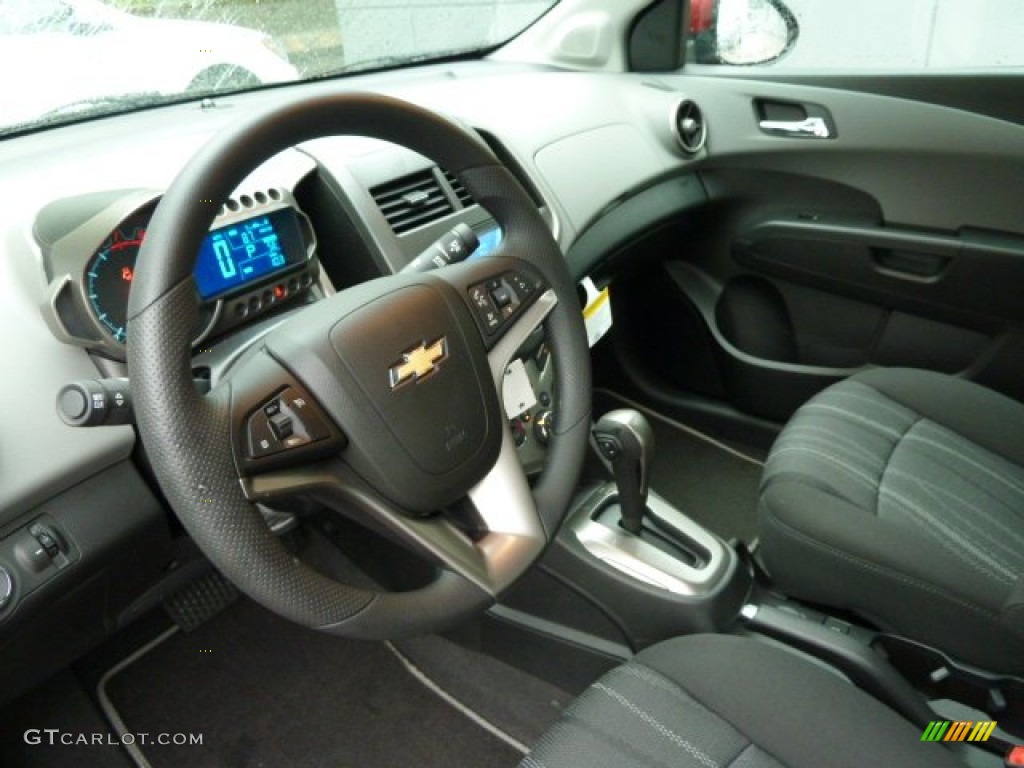 Jet Black/Dark Titanium Interior 2012 Chevrolet Sonic LT Sedan Photo #56640967