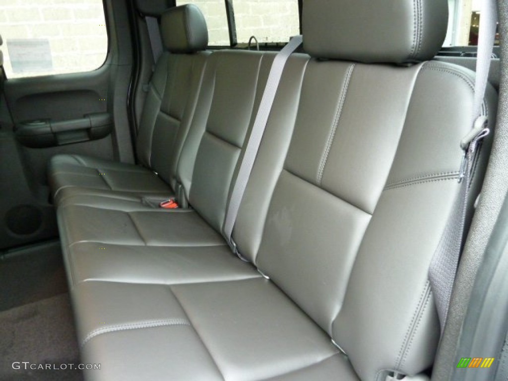 Ebony Interior 2011 Chevrolet Silverado 1500 LTZ Extended Cab 4x4 Photo #56642484