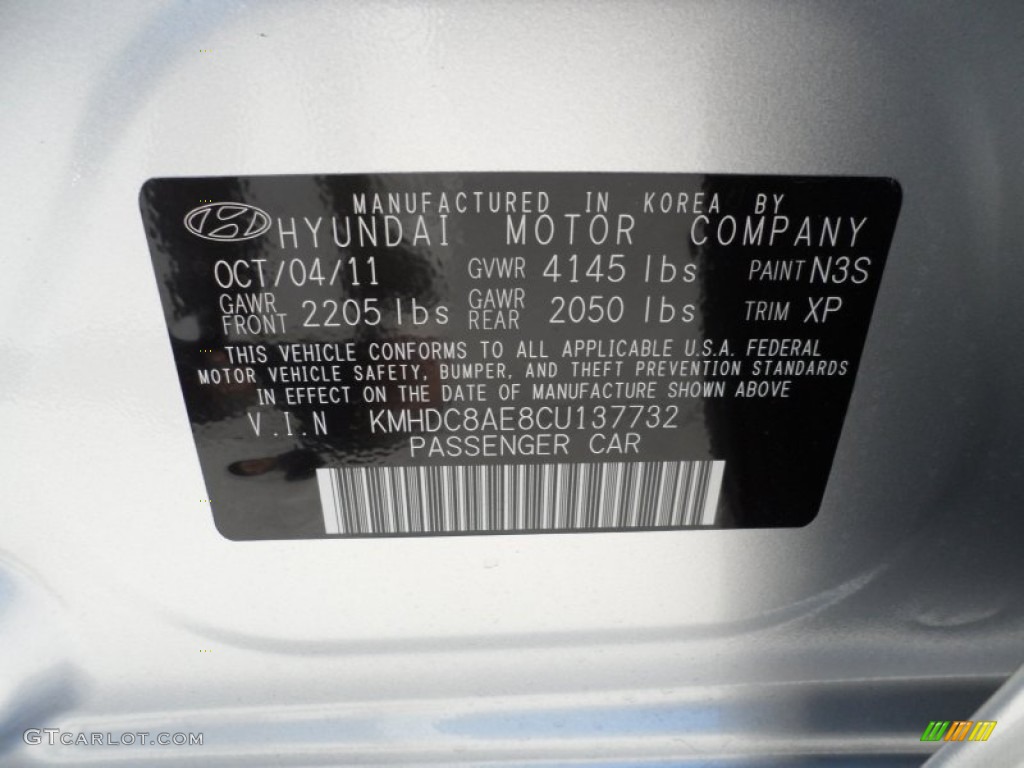 2012 Elantra GLS Touring - Shimmering Silver / Black photo #35