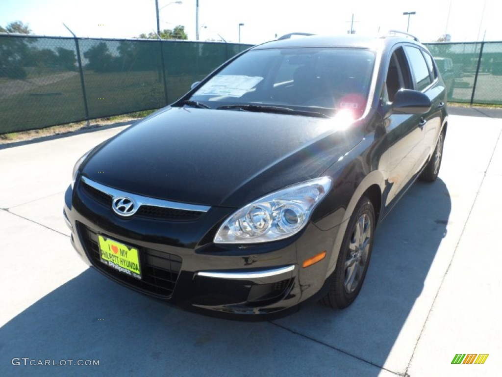 2012 Elantra GLS Touring - Black Noir Pearl / Black photo #7