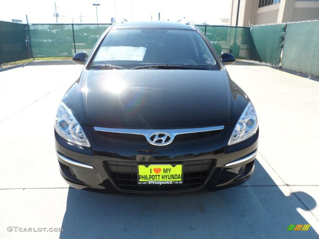 2012 Elantra GLS Touring - Black Noir Pearl / Black photo #8