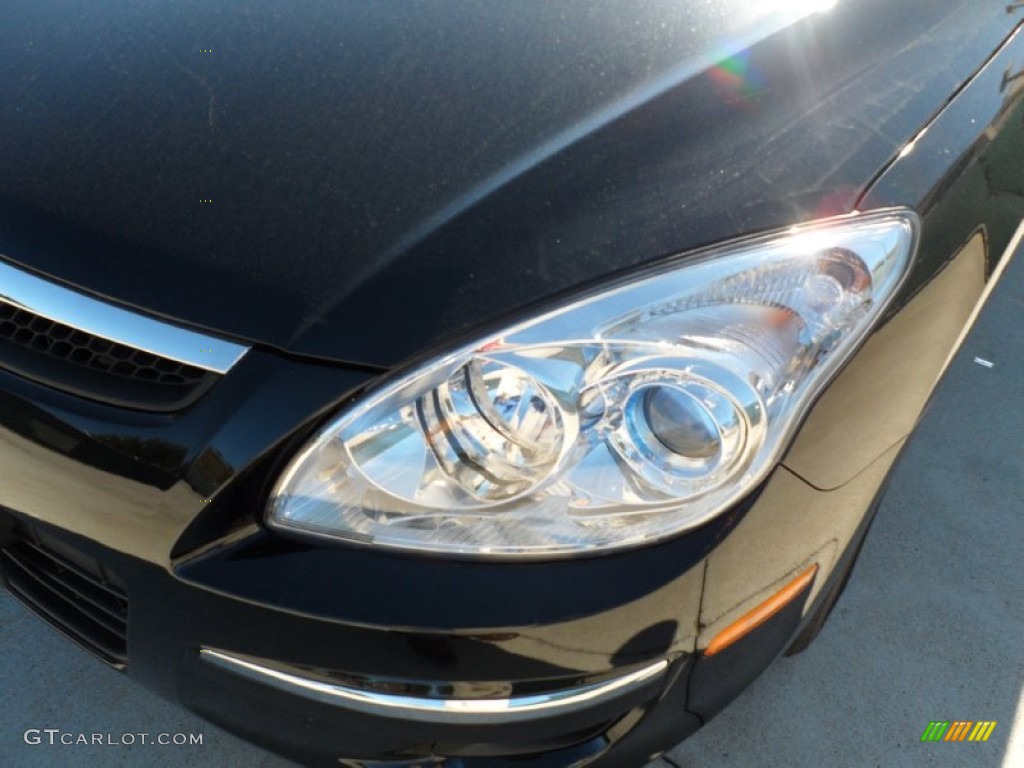 2012 Elantra GLS Touring - Black Noir Pearl / Black photo #9