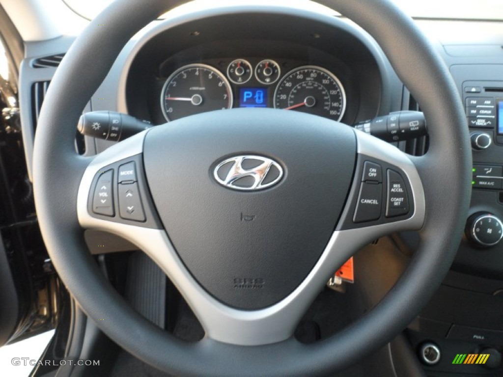 2012 Elantra GLS Touring - Black Noir Pearl / Black photo #32