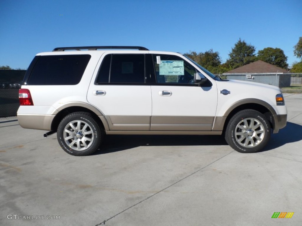 White Platinum Tri-Coat 2012 Ford Expedition King Ranch Exterior Photo #56645463