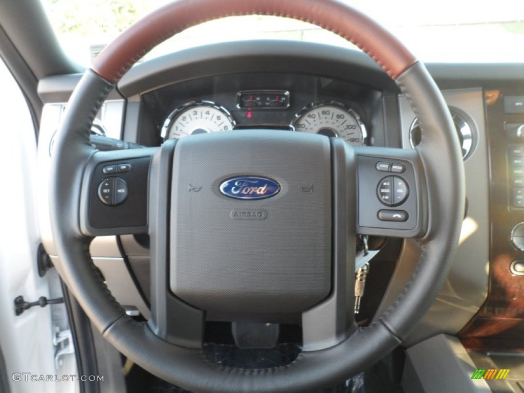 2012 Ford Expedition King Ranch Chaparral Steering Wheel Photo #56645778