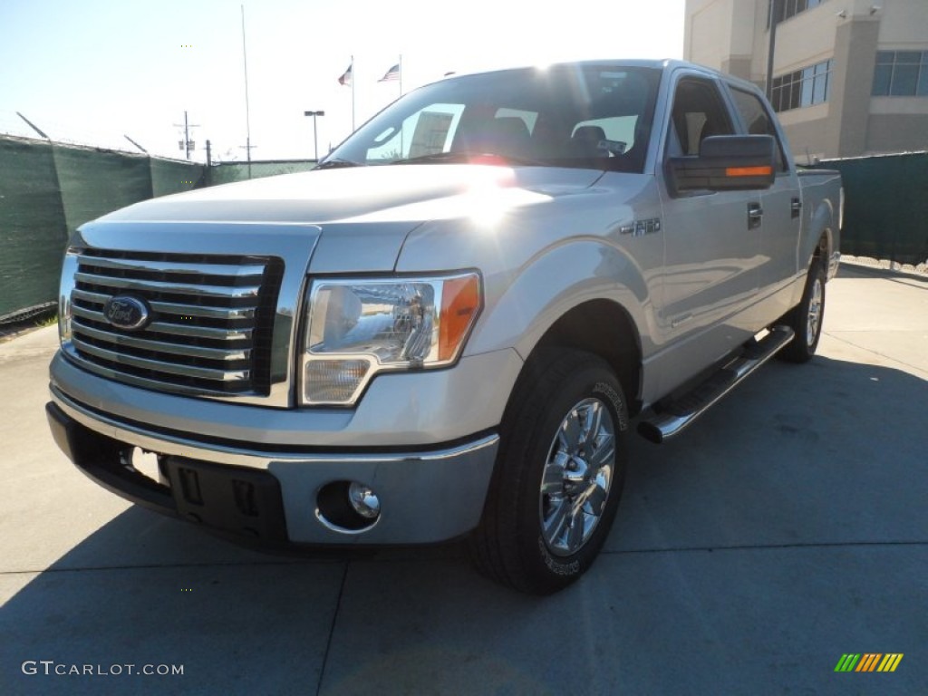 2011 F150 XLT SuperCrew - Ingot Silver Metallic / Steel Gray photo #7