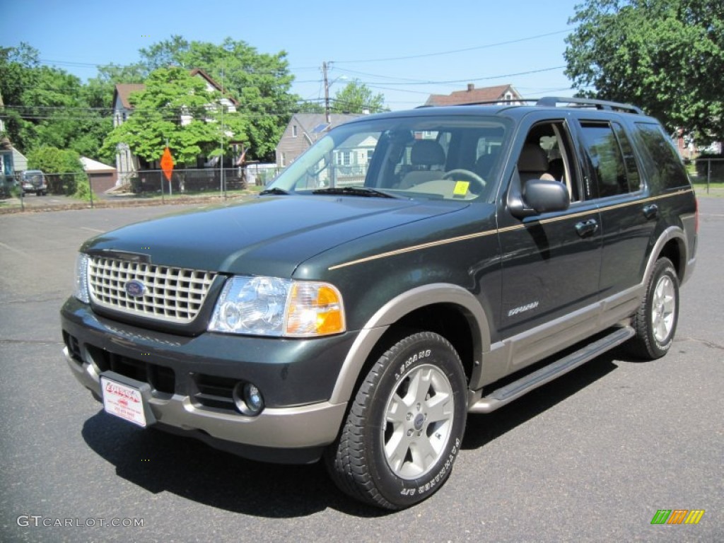 2004 Explorer Eddie Bauer 4x4 - Aspen Green Metallic / Medium Parchment photo #2