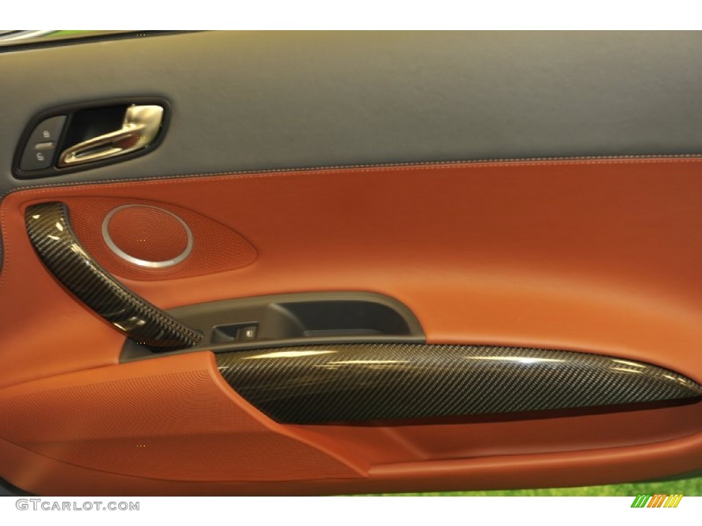 2011 Audi R8 5.2 FSI quattro Tuscan Brown Door Panel Photo #56646684