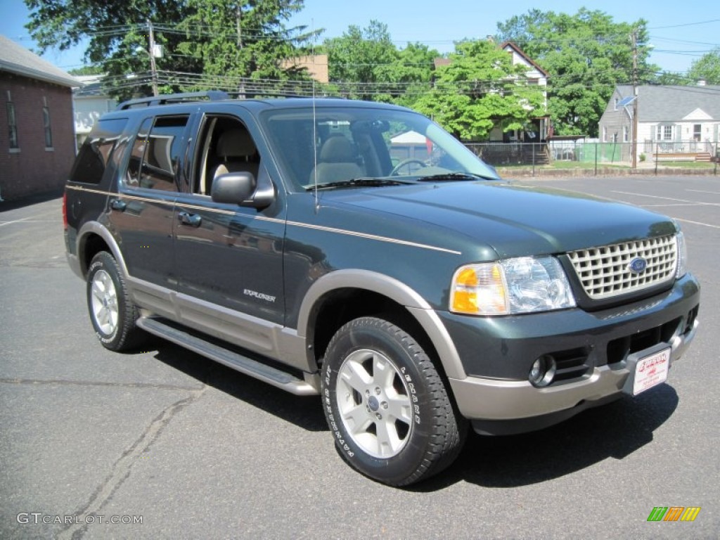 2004 Explorer Eddie Bauer 4x4 - Aspen Green Metallic / Medium Parchment photo #11