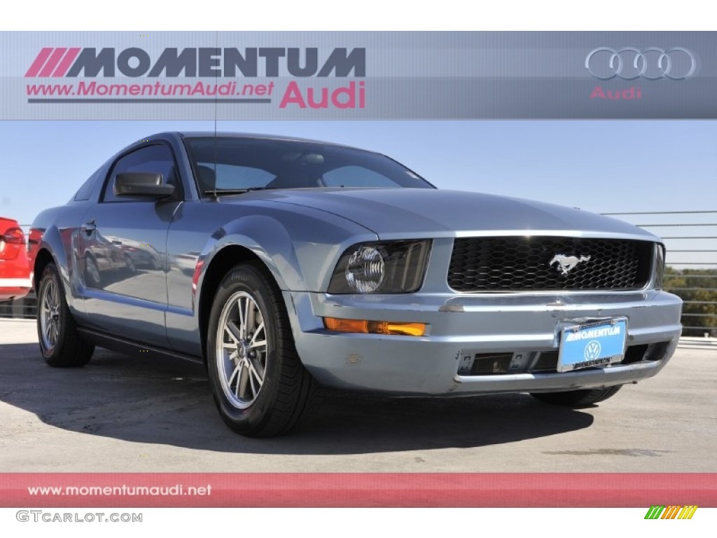2006 Mustang V6 Premium Coupe - Satin Silver Metallic / Light Graphite photo #1