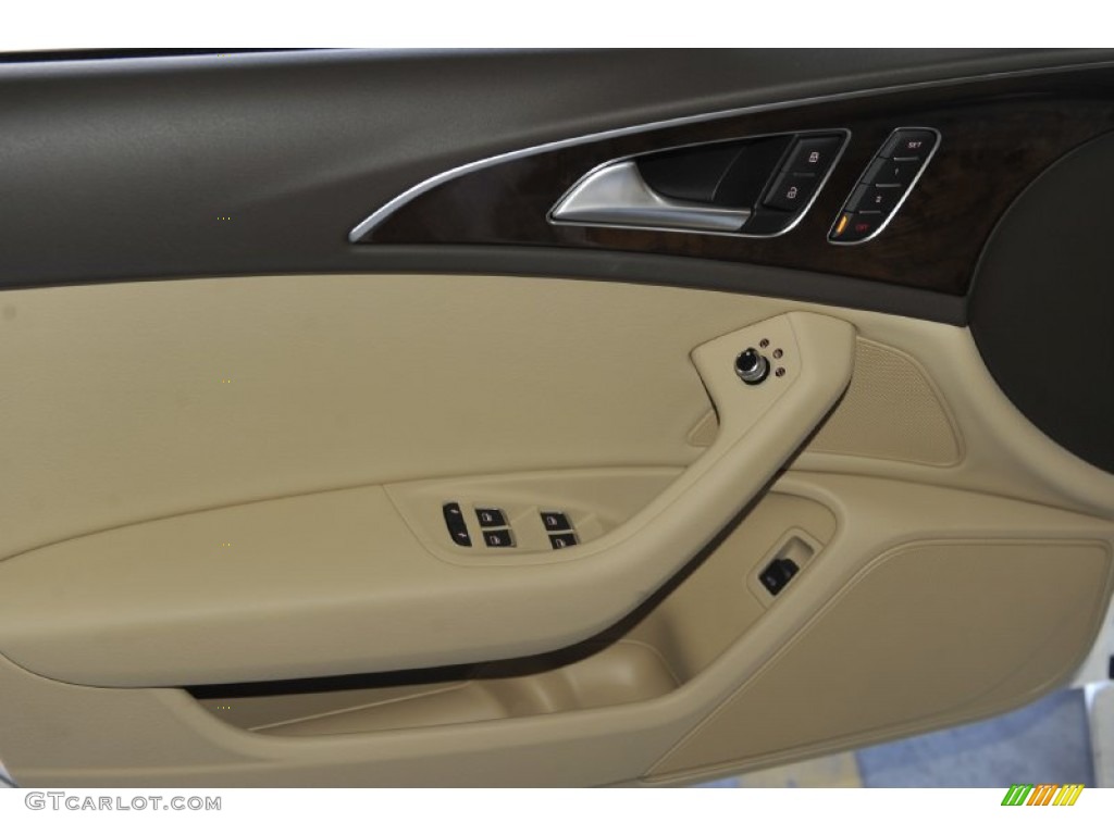 2012 A6 3.0T quattro Sedan - Ibis White / Velvet Beige photo #9