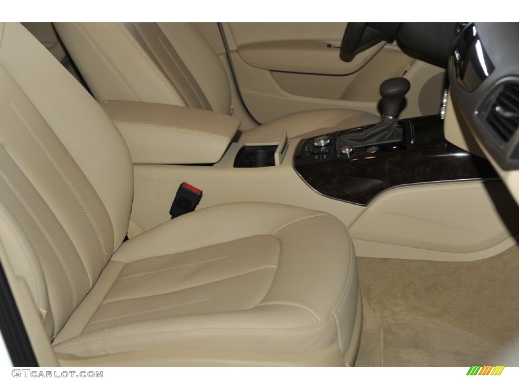 2012 A6 3.0T quattro Sedan - Ibis White / Velvet Beige photo #27