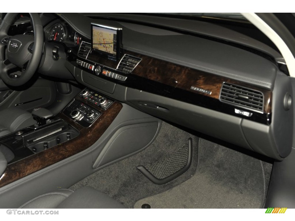 2012 Audi A8 L 4.2 quattro Black Dashboard Photo #56649165