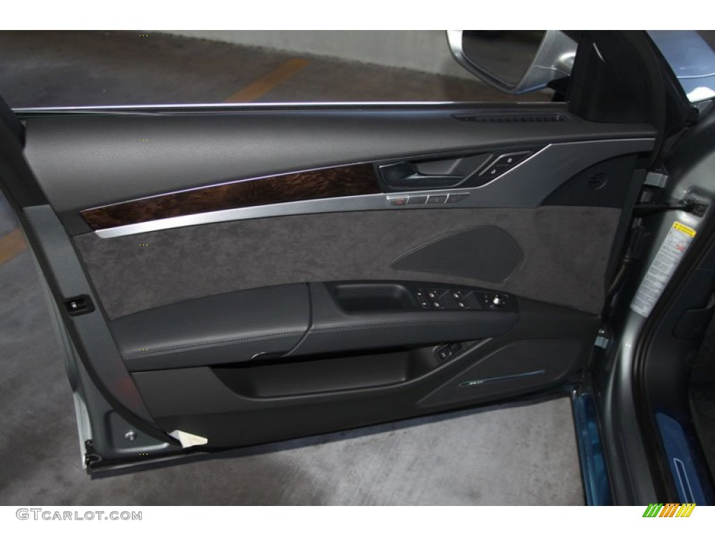 2012 Audi A8 4.2 quattro Black Door Panel Photo #56649282
