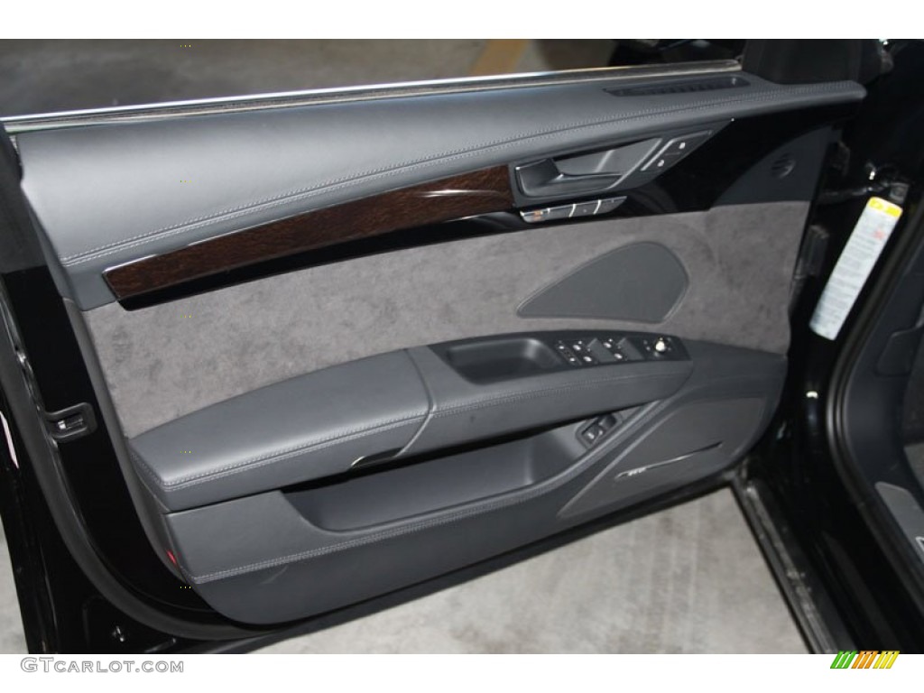 2012 Audi A8 L 4.2 quattro Black Door Panel Photo #56649528