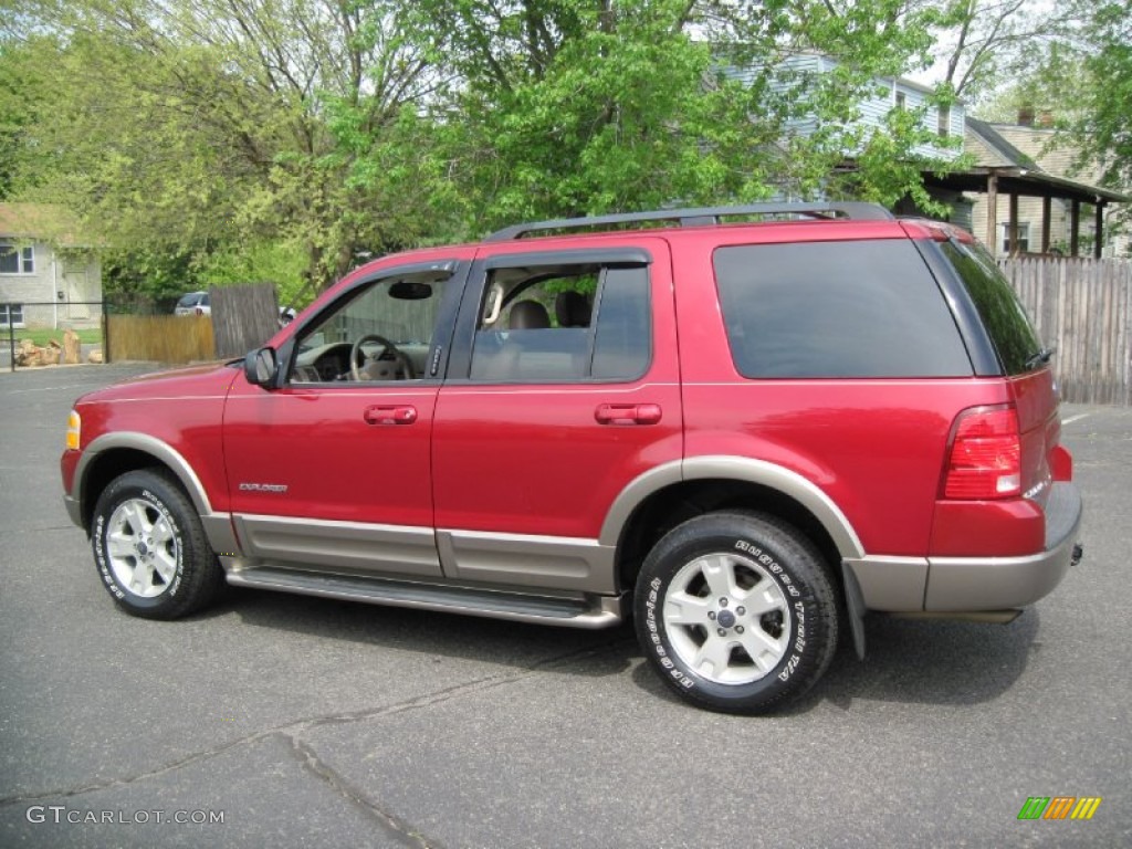 2004 Explorer Eddie Bauer 4x4 - Redfire Metallic / Medium Parchment photo #4
