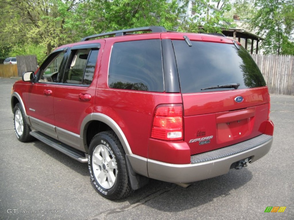 2004 Explorer Eddie Bauer 4x4 - Redfire Metallic / Medium Parchment photo #5