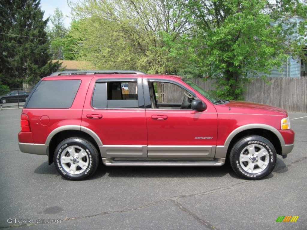 2004 Explorer Eddie Bauer 4x4 - Redfire Metallic / Medium Parchment photo #8