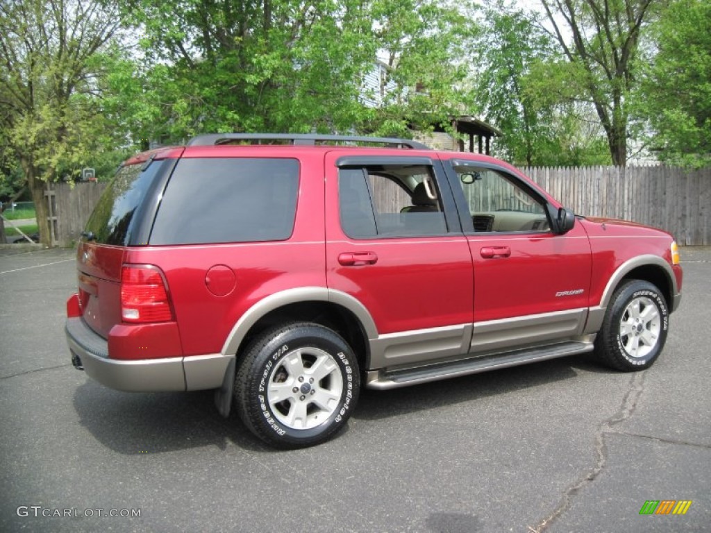 2004 Explorer Eddie Bauer 4x4 - Redfire Metallic / Medium Parchment photo #9