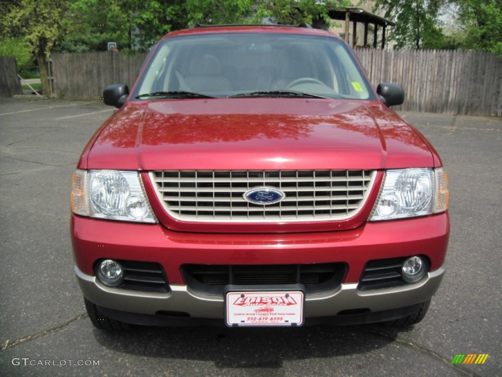 2004 Explorer Eddie Bauer 4x4 - Redfire Metallic / Medium Parchment photo #12