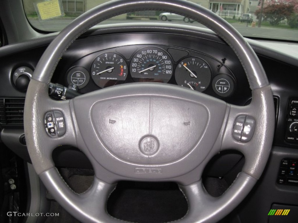 2002 Buick Regal GS Graphite Steering Wheel Photo #56650641