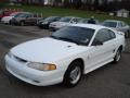 Crystal White 1997 Ford Mustang V6 Coupe Exterior