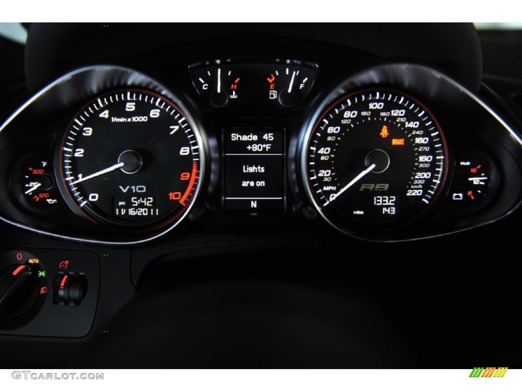 2012 Audi R8 5.2 FSI quattro Gauges Photo #56652447