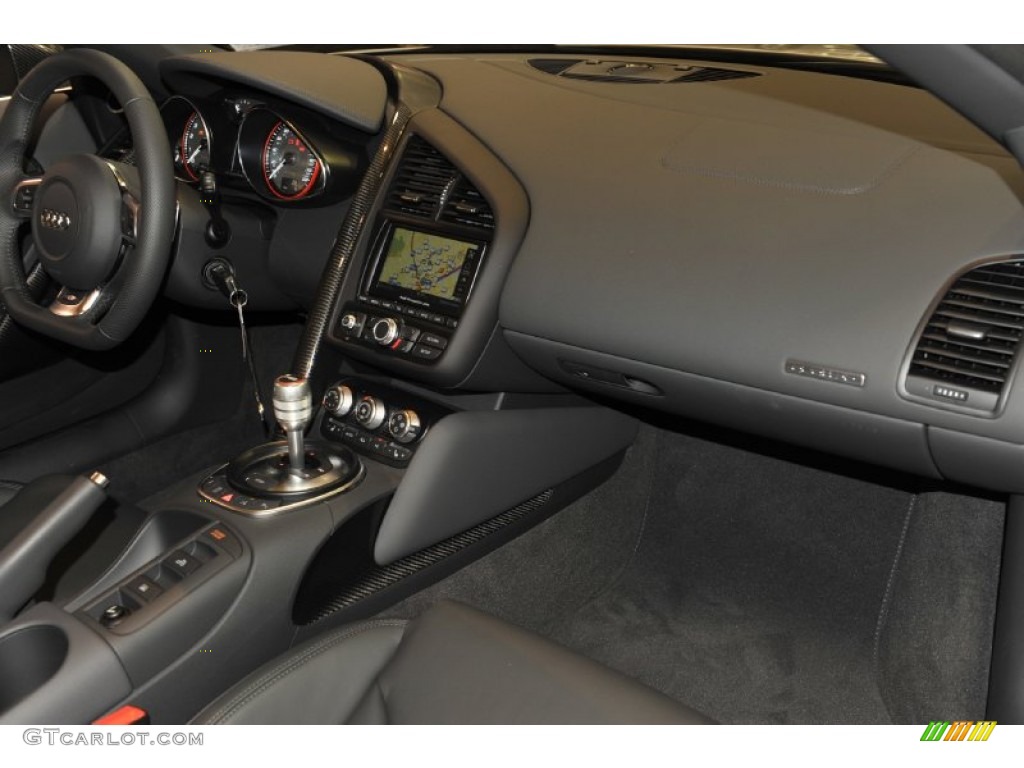 2012 Audi R8 Spyder 5.2 FSI quattro Black Dashboard Photo #56653527