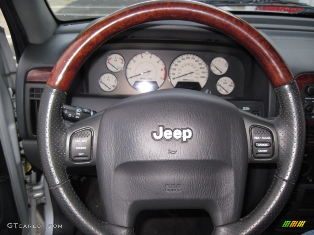2004 Grand Cherokee Overland 4x4 - Bright Silver Metallic / Dark Slate Gray photo #23