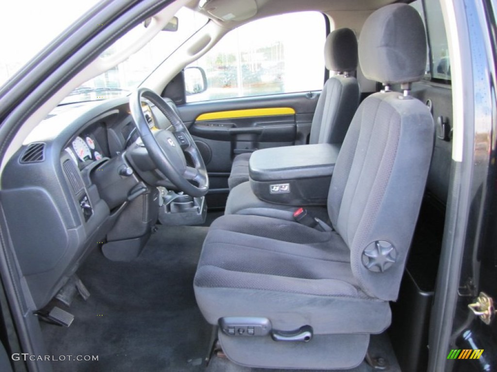Dark Slate Gray Interior 2004 Dodge Ram 1500 SLT Rumble Bee Regular Cab Photo #56654788